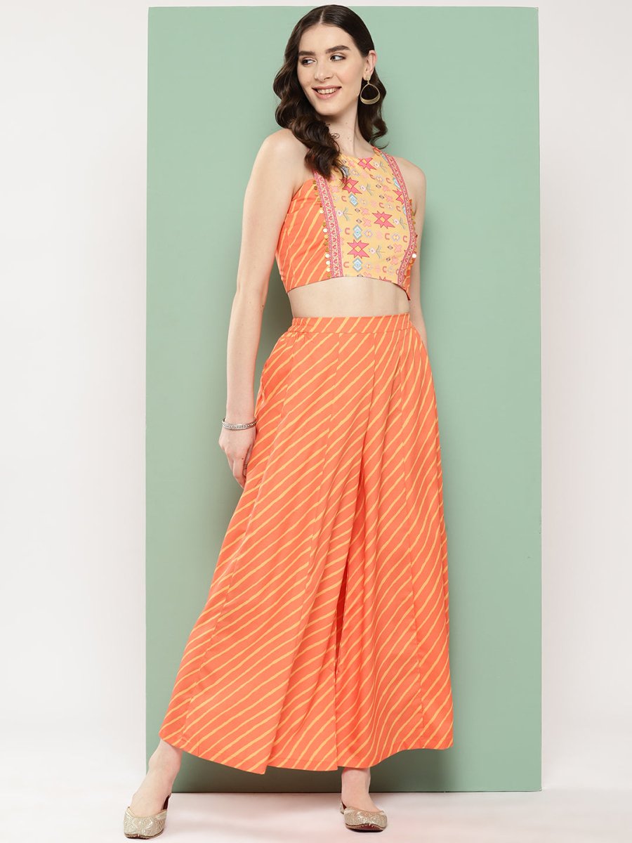 Ahalyaa Geometric Printed Ethnic Co-Ords