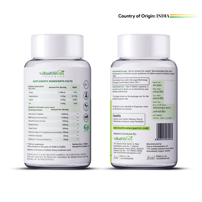 Health Veda Organics Plant Based Glucosamine Chondroitin & MSM Tablets