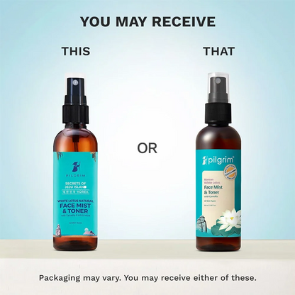Pilgrim Korean Beauty White Lotus Refreshing Face Mist & Toner With Camellia & Witch Hazel For Glowing Skin