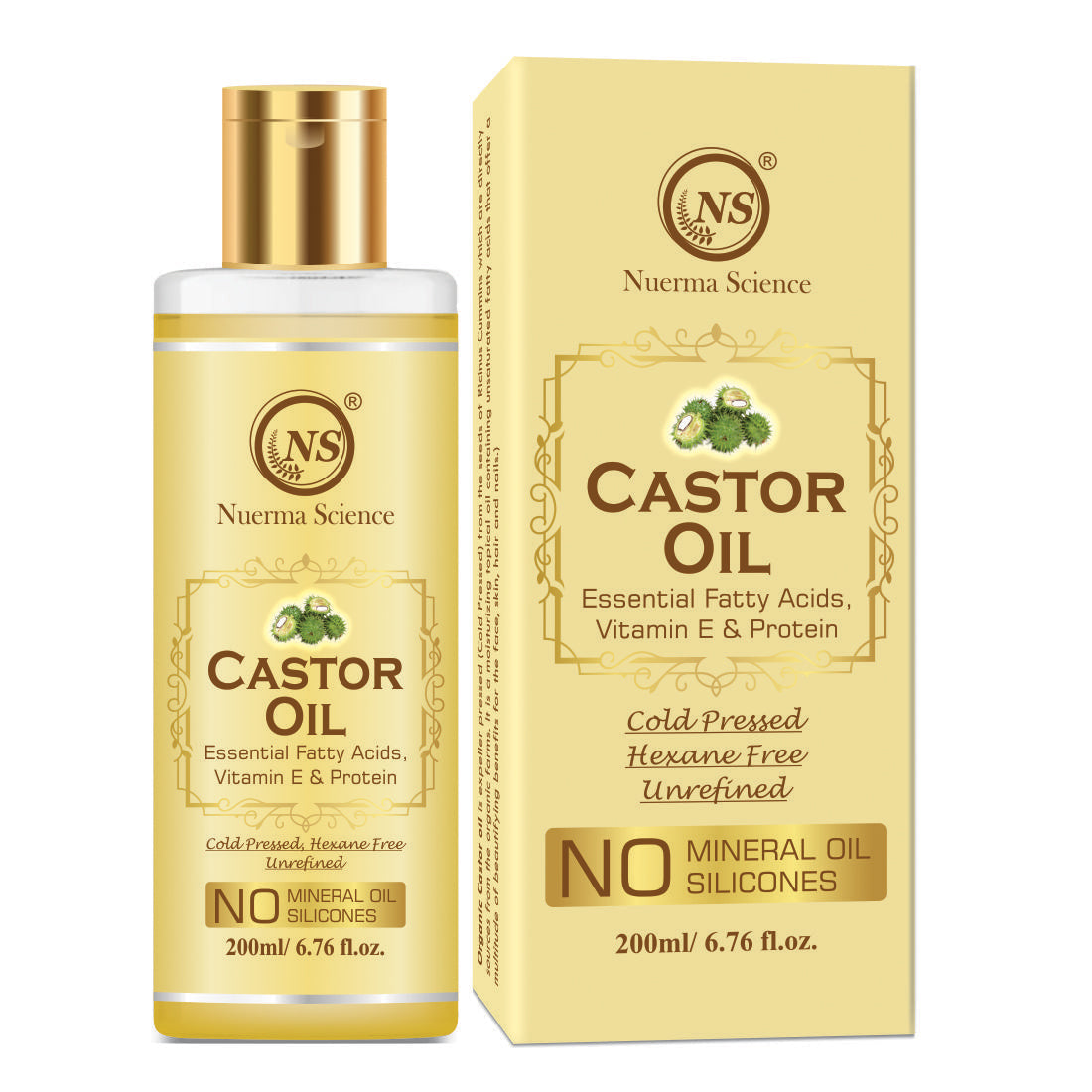 Nuerma Science Castor Oil For Skin & Body | Hydrating & Soothing Massage Oil