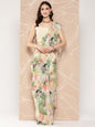 Ahalyaa Floral Printed Poly Chiffon Saree