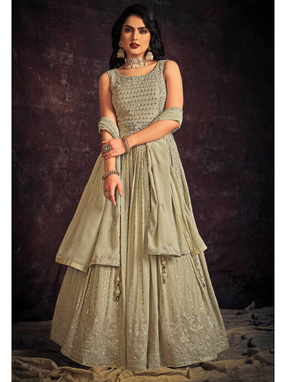 Myra Pista Real Georgette Designer Gown Style Suit