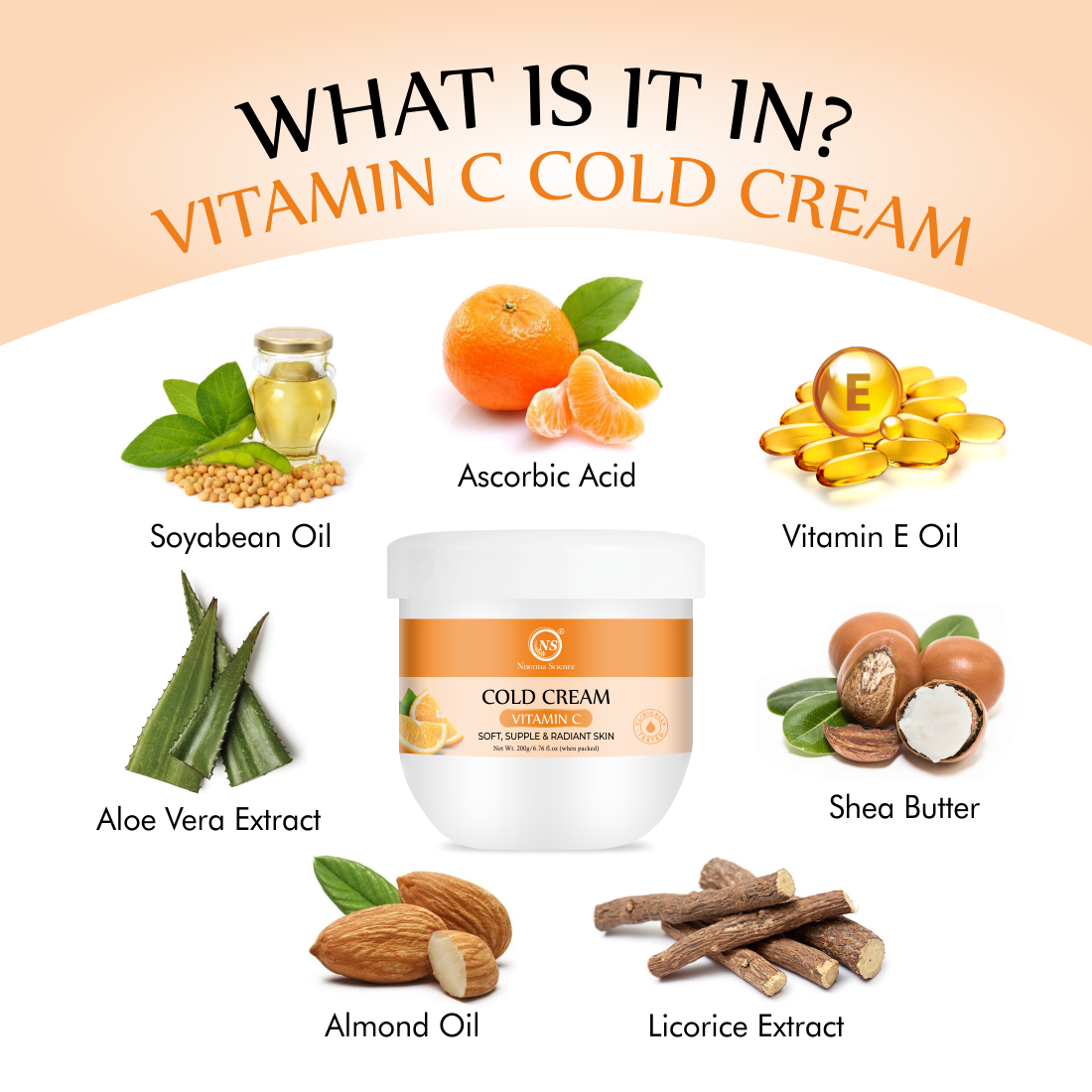 Nuerma Science Vitamin C Cold Cream for Nourishing & Glowing Skin