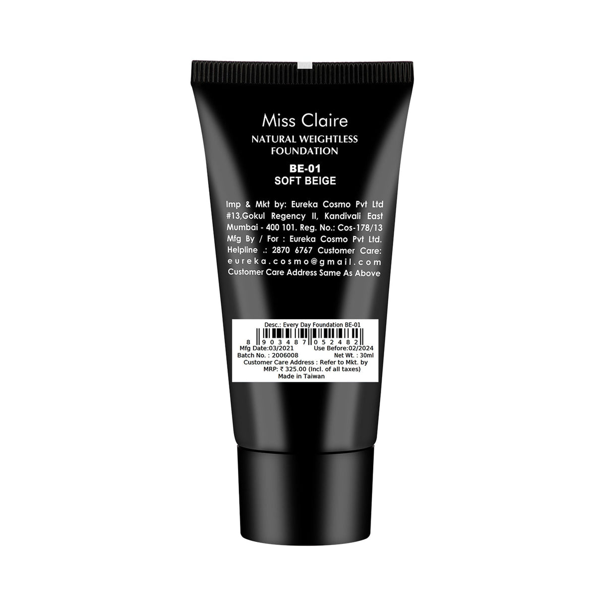 Miss Claire Everyday Foundation - Be-01 Soft Beige