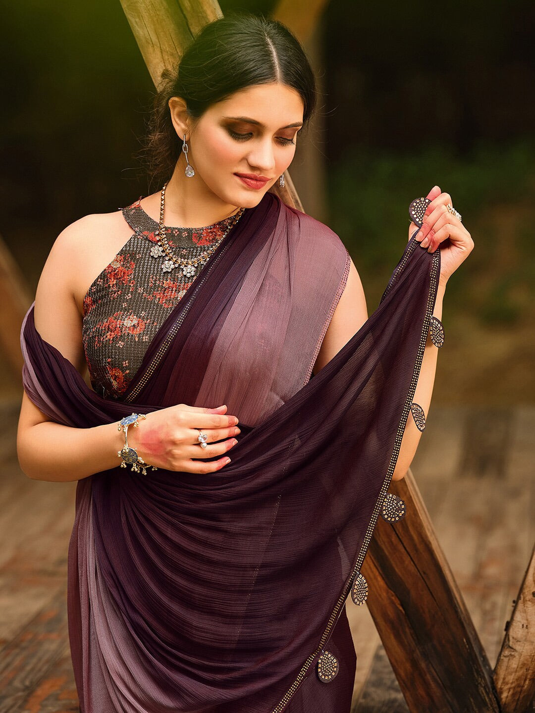 Saree Mall Ombre Sarees