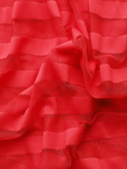 Ahalyaa Striped Net Ready To Wear Saree