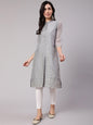 Aks Thread Work Chanderi Silk Kurta