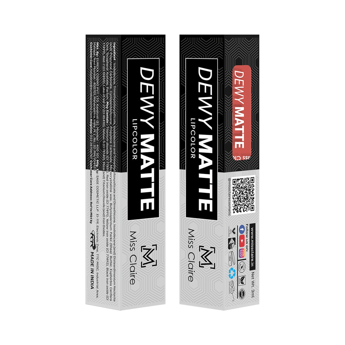 Miss Claire Dewy Matte Lip Color - 07 Runaway