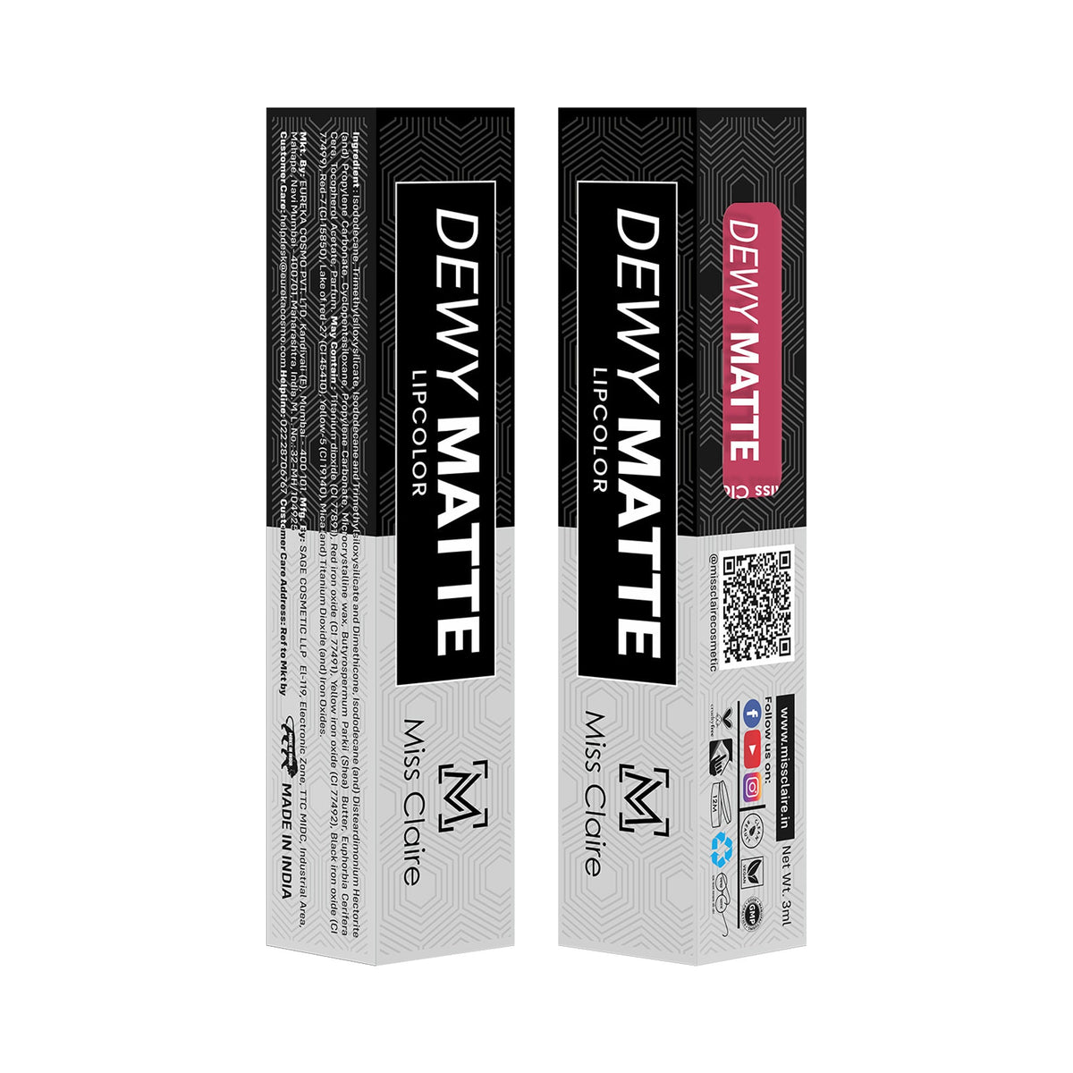 Miss Claire Dewy Matte Lip Color - 17 Rosetta
