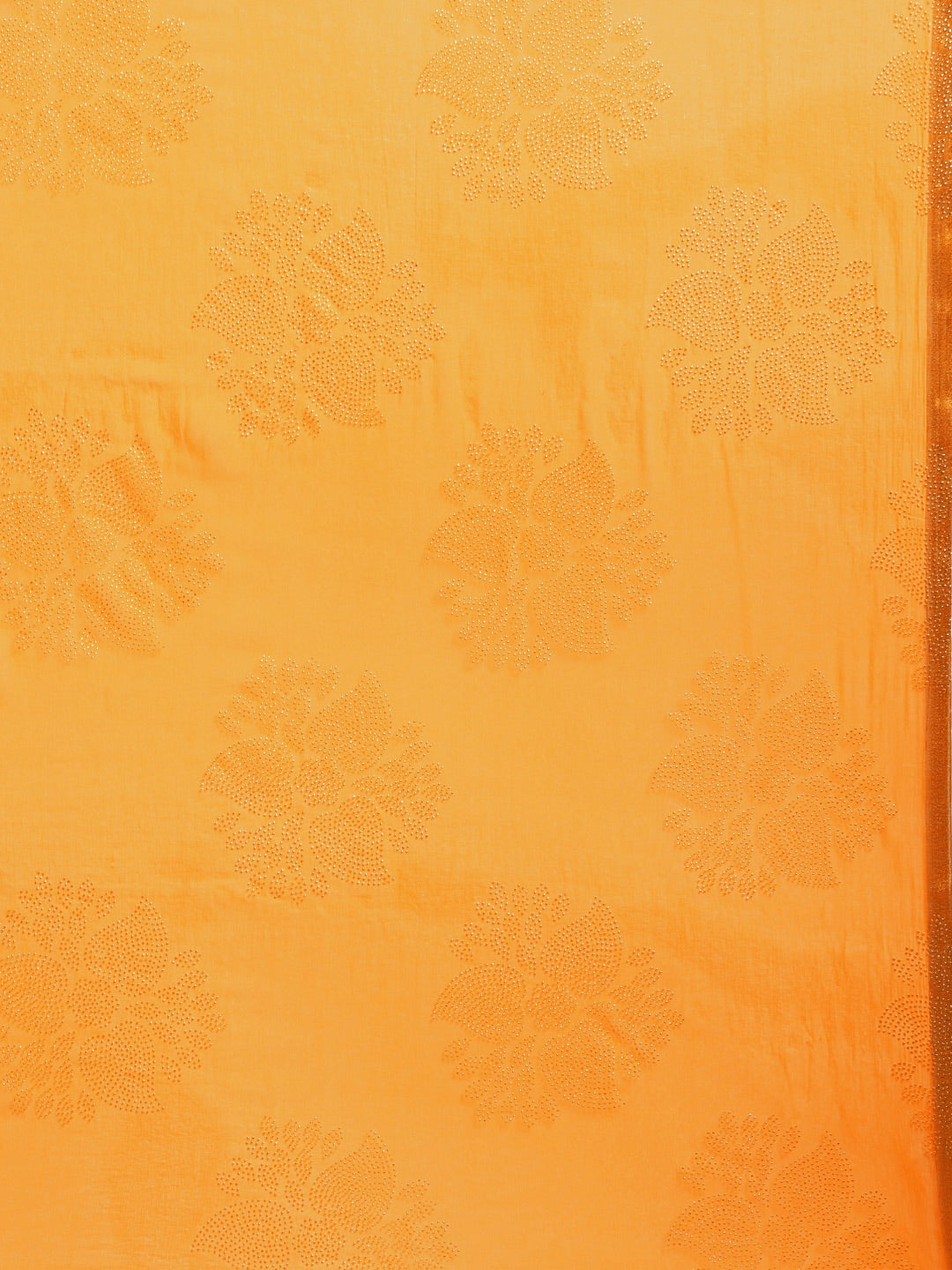 Saree Mall Mustard Yellow & Gold Printed Saree