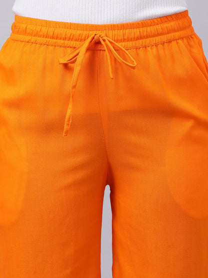 Souchii Women Orange Trousers