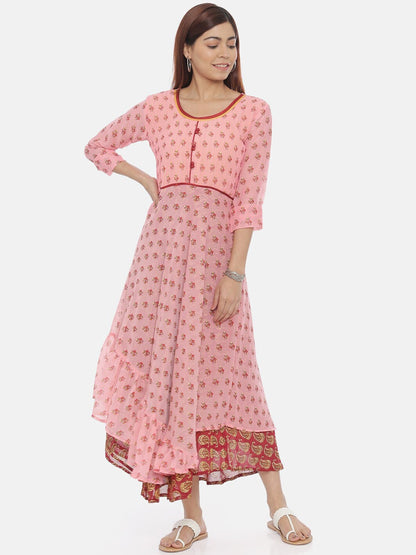 Souchii Brown Printed Maxi Dress