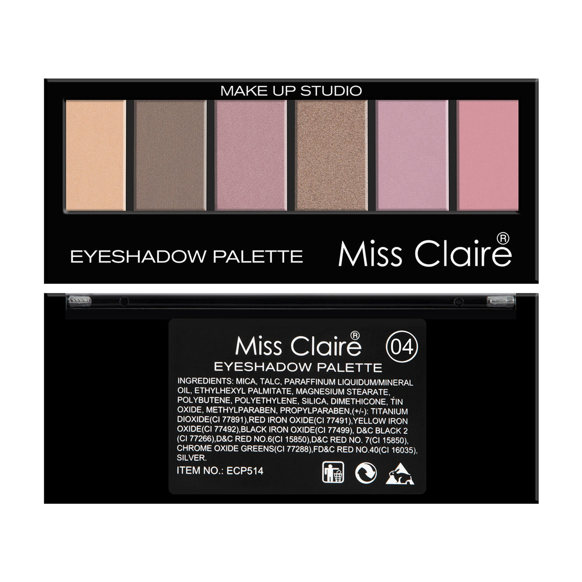Miss Claire Makeup Studio Eyeshadow Palette - 4
