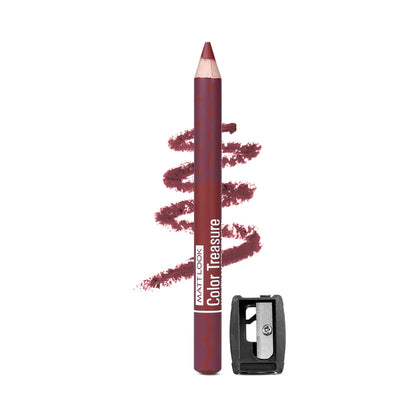 Matt Look Color Treasure Luxury Matte Lip Pencil Crayon - 04 Loveable Wine
