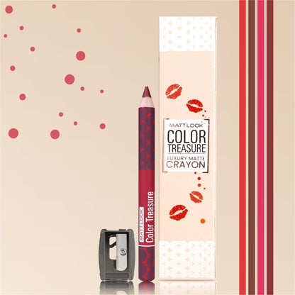 Matt Look Color Treasure Luxury Matte Lip Pencil Crayon - 06 Pure Hollywood
