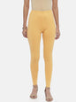 Souchii Beige Solid Slim-Fit Ankle-Length Leggings