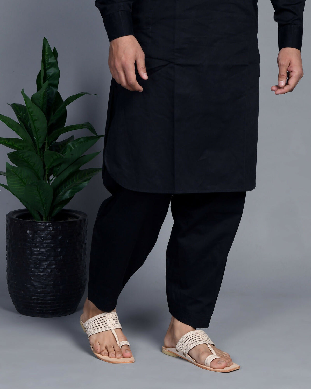 Stepsoft Men'S Natural Square Toe Kolhapuri Chappal | Original Handcrafted Leather Ethnic Slippers