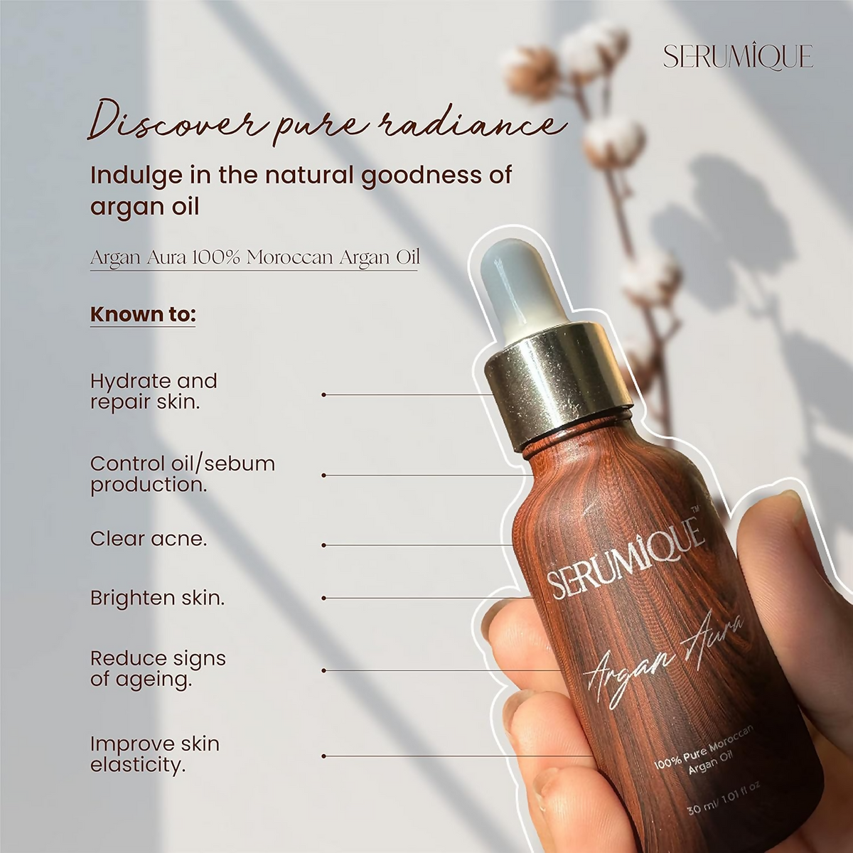 Serumique 100% Pure Moroccan Argan Face Oil