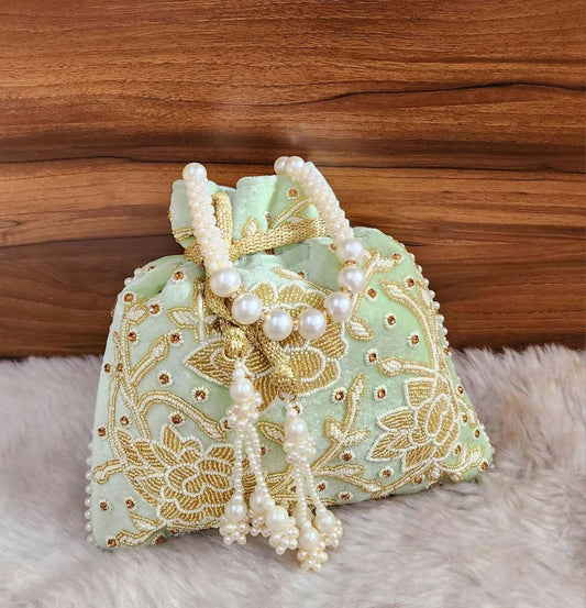 Joban Fashion Potli Bags - Light Green