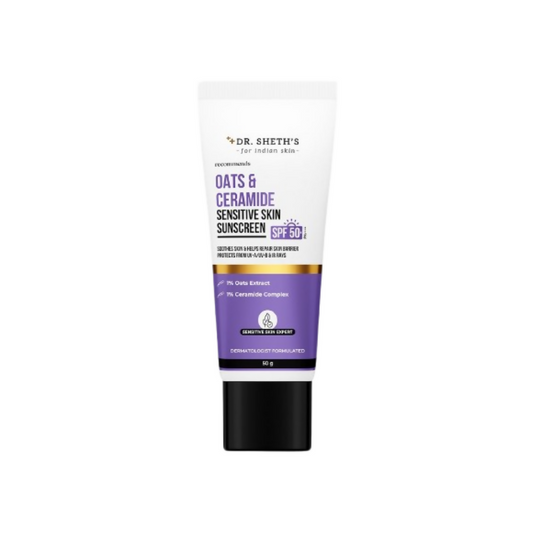 Dr. Sheth's Oats & Ceramide Sensitive Skin Sunscreen SPF50+ PA++++