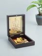 Golden Peacock Brown & 24 Ct Gold Foil Laxmi Ji Pooja Box