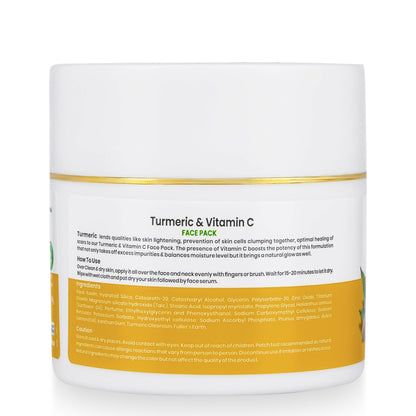 VI-JOHN Prakritik Vitamin C & Turmeric Face Pack Fades Dark Spots, 100% Natural Bio Actives