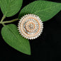 Mominos Fashion Joharkamal Gold-Polished Stone Studded Adjustable Finger Ring - Design 05