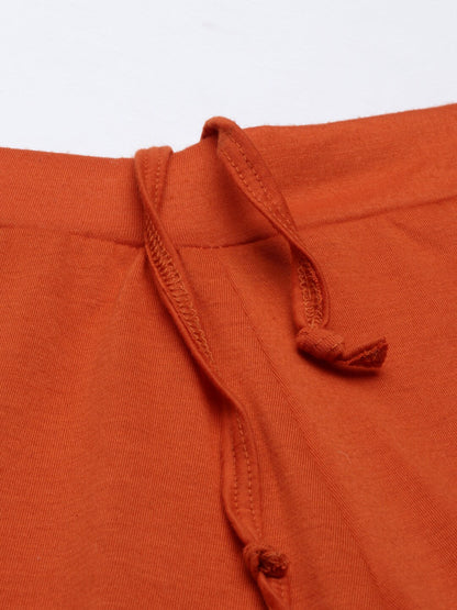 Souchii Women Orange Knitted Palazzo