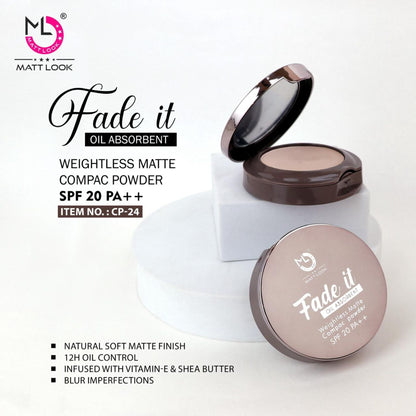 Matt Look Fade If Oil Absorbent Compact - 04 Honey Beige