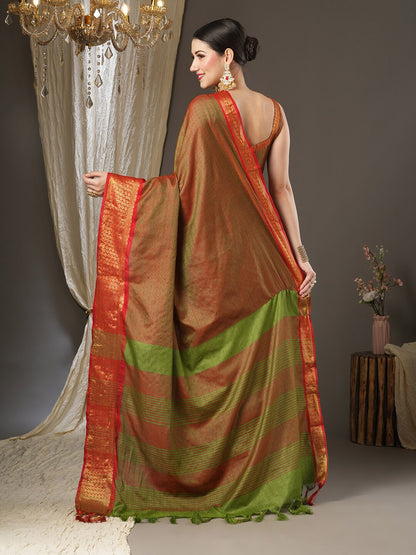 Saree Mall Woven Design Zari Festive Sarees