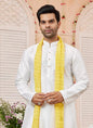 Raivat Ethnic Cream Colour Art Silk Kurta Pajama With Matching Dupatta