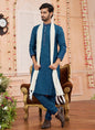 Raivat Ethnic Teal Blue Colour Art Silk Kurta Pajama With Matching Dupatta
