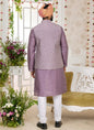 Raivat Ethnic Art Silk Embroidery Work Jacket Set In Dark Onion Pink Colour