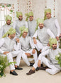 Raivat Ethnic Art Silk Embroidery Work Jacket Set In Grey Colour