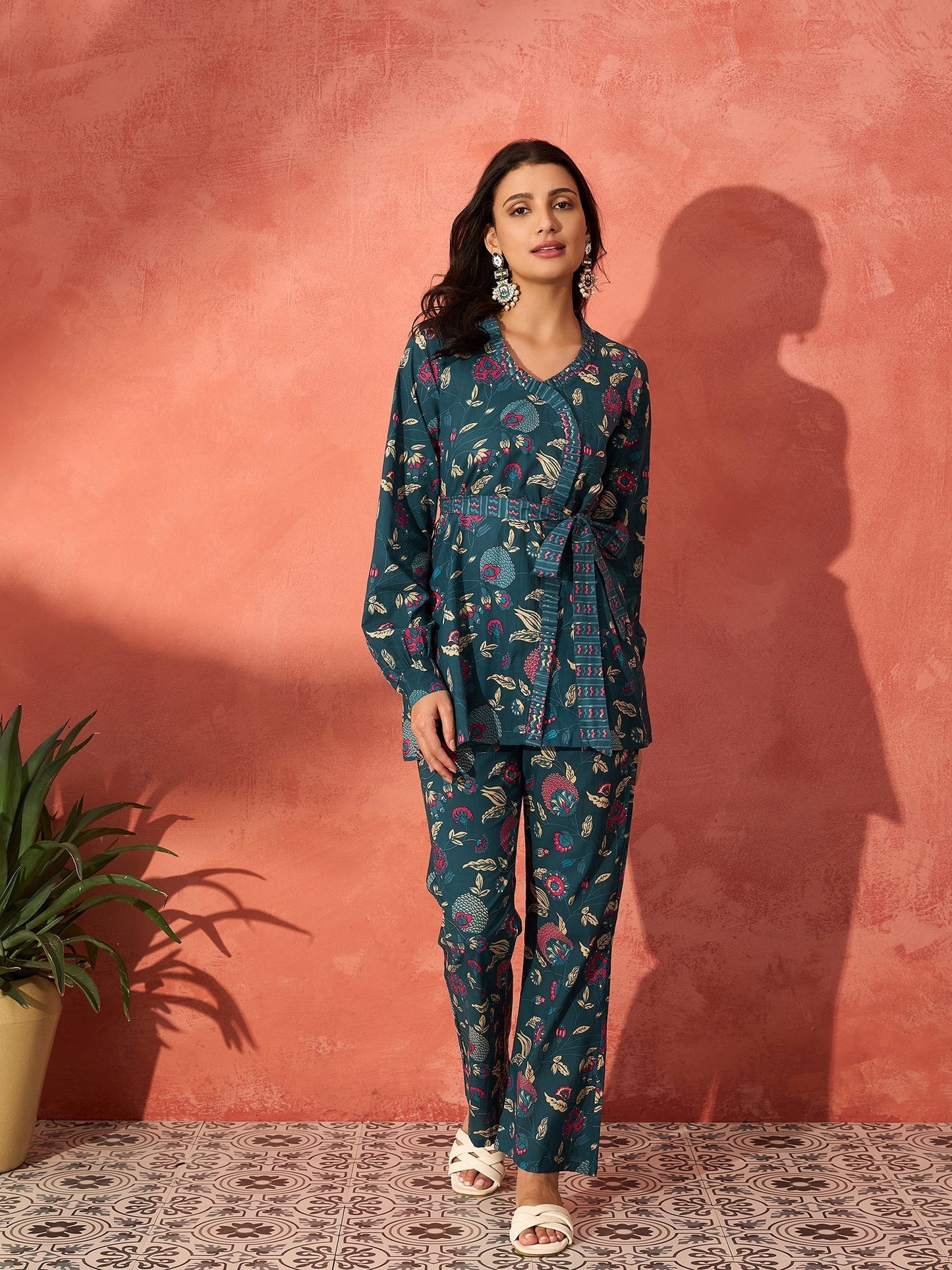 InWeave Blue Kalamkari Co Ord Set