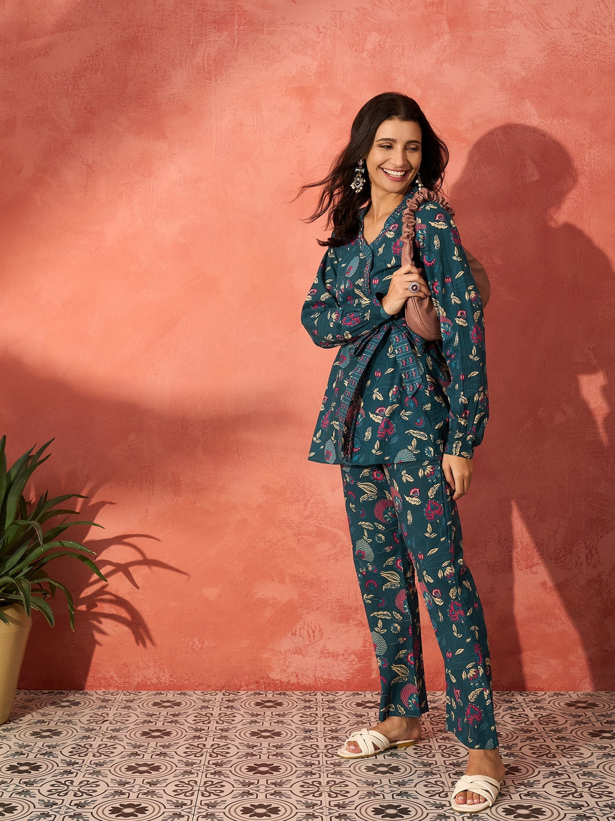 InWeave Blue Kalamkari Co Ord Set