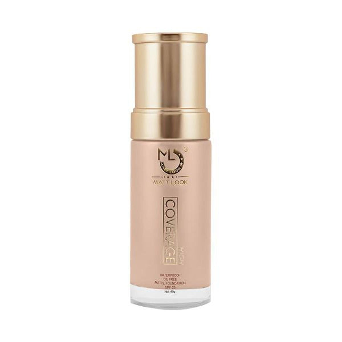 Matt Look High Coverage Waterproof Oil Free Matte SPF 25 Foundation - Fair