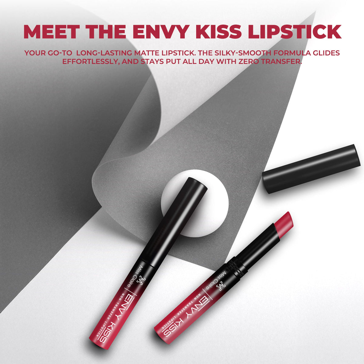 Miss Claire Envy Kiss Non Transfer Lipstick - 01 Queen Bee