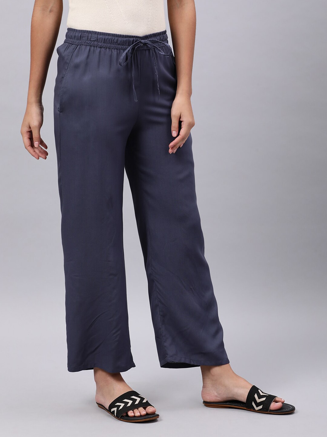 Souchii Grey Liva Ethnic Palazzos