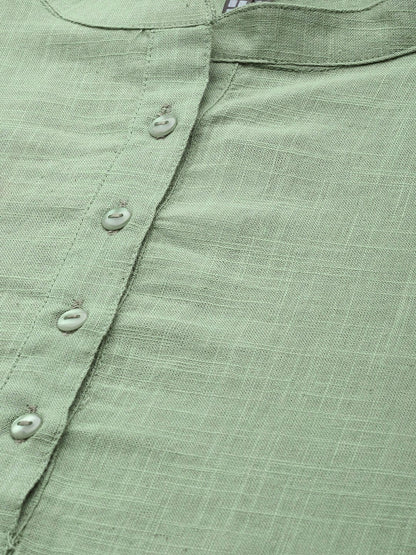HERE&NOW Women Mint Green Pakistani Style Kurta