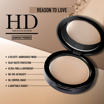 Miss Claire Hd Compact Powder - 02 Silken Vanilla