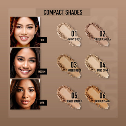 Miss Claire Hd Compact Powder - 02 Silken Vanilla