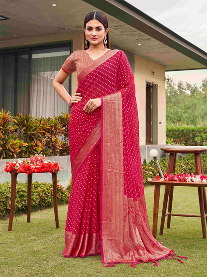 Tikhi Imli Woven Design Zari Art Silk Saree
