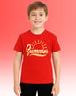 Chilins Round Neck Printed Cotton Tshirt, Color- Red