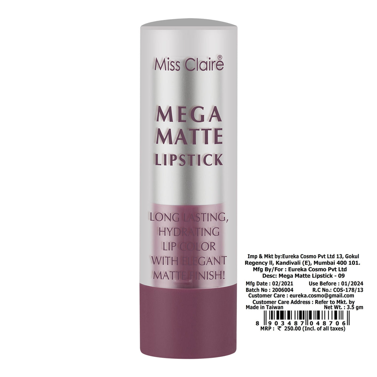 Miss Claire Mega Matte Lipstick - 9