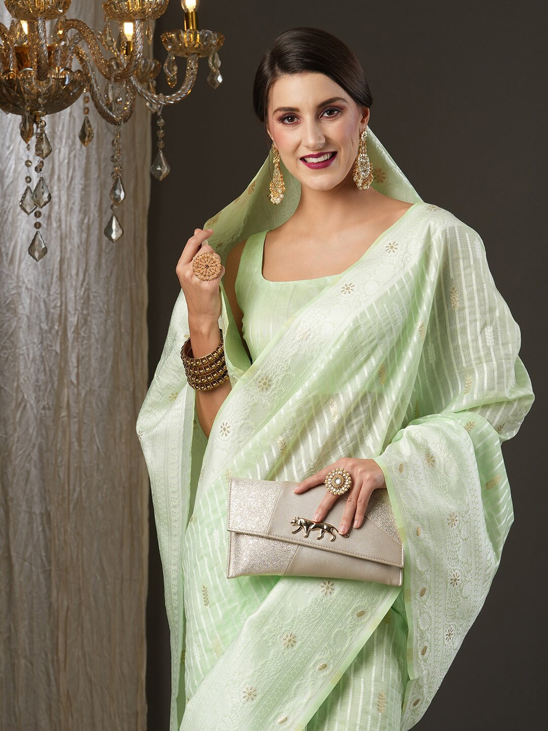 Saree Mall Woven Design Zari Silk Cotton Saree