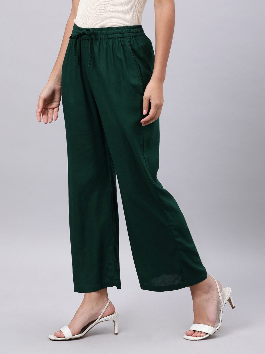 Souchii Green Liva Ethnic Palazzos