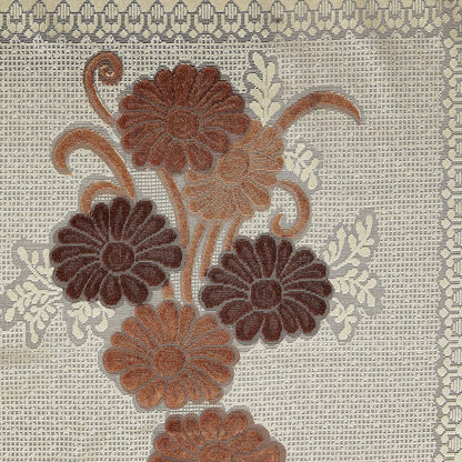 Kuber Industries Center 4 Seater Table Cover - Brown