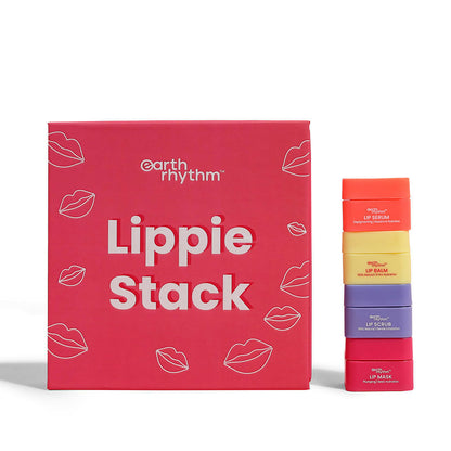 Earth Rhythm Lippie Stack Box - (Lip Scrub, Lip Serum, Lip Balm and Lip Mask)