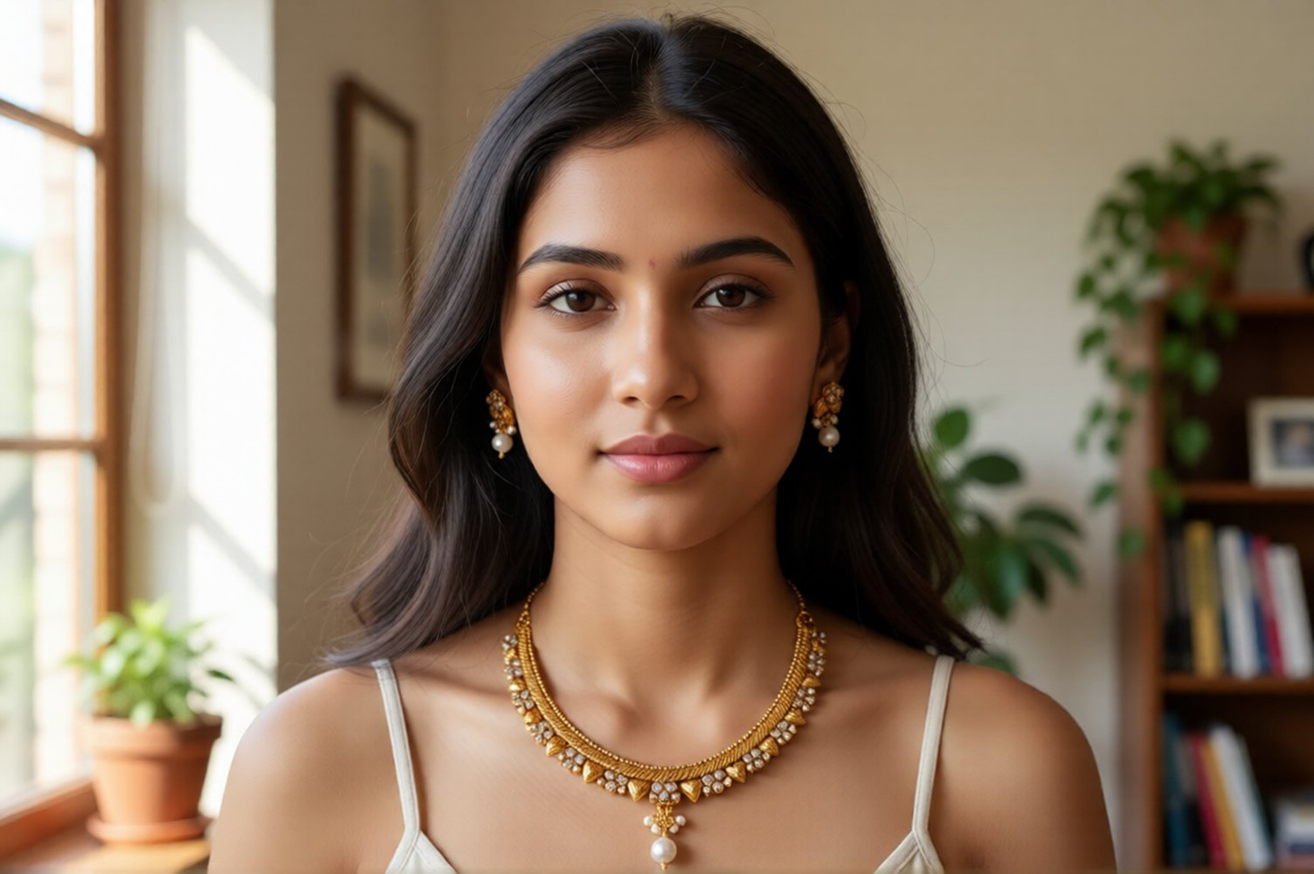 White Agate necklace Set